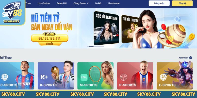 Truy cập vào trang web SKY88