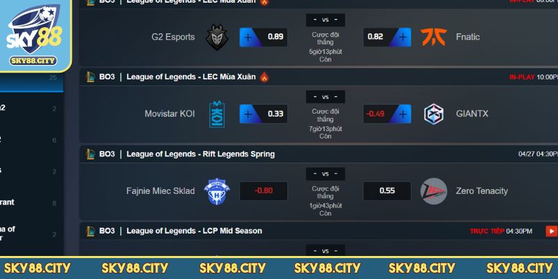 Các bước đăng ký và tham gia cá cược Esport SKY88 cơ bản