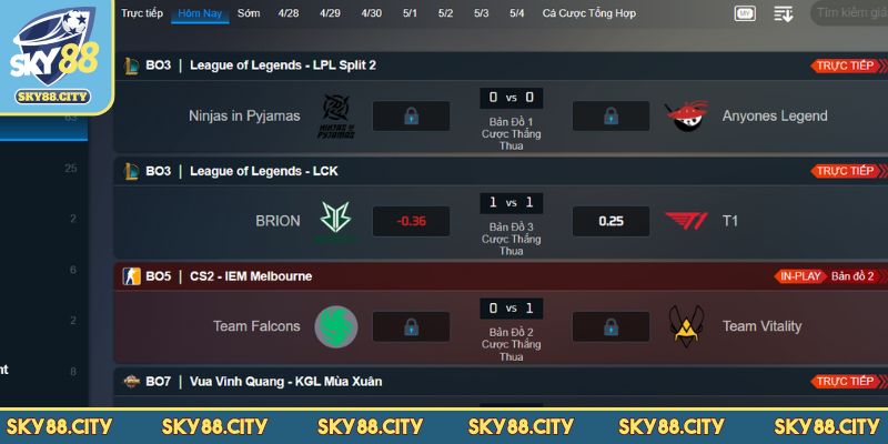 Tìm hiểu sảnh Esport SKY88