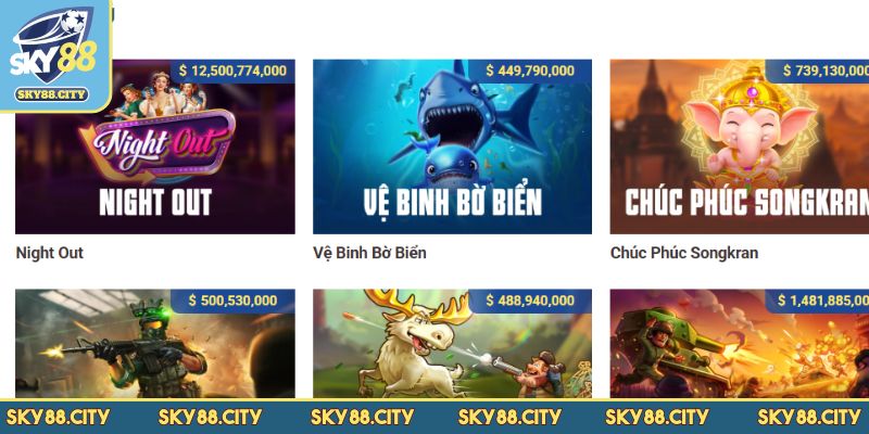 Giới thiệu sảnh Nổ Hũ SKY88