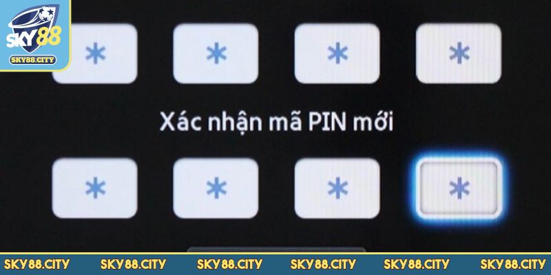 Tạo mã pin bảo mật khi rút tiền SKY88