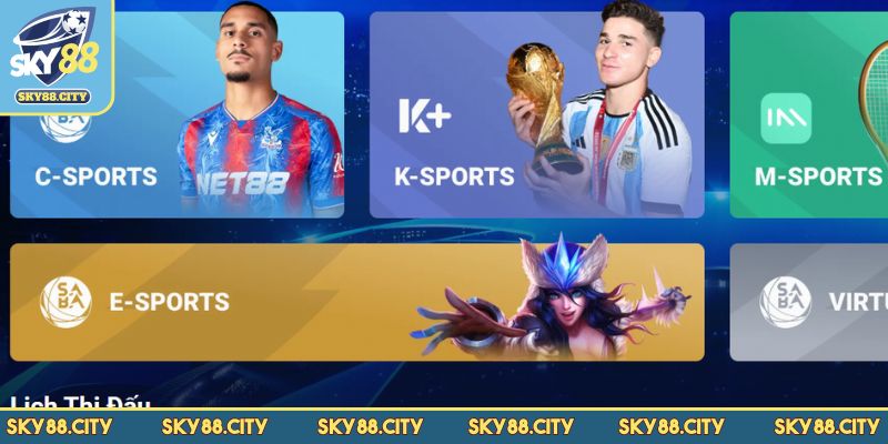 Khám phá sảnh Thể Thao SKY88